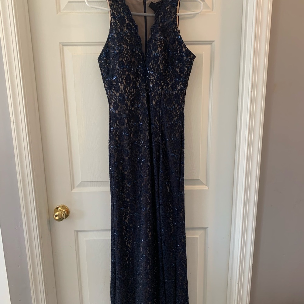 Navy Sequin Dress